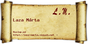 Laza Márta névjegykártya